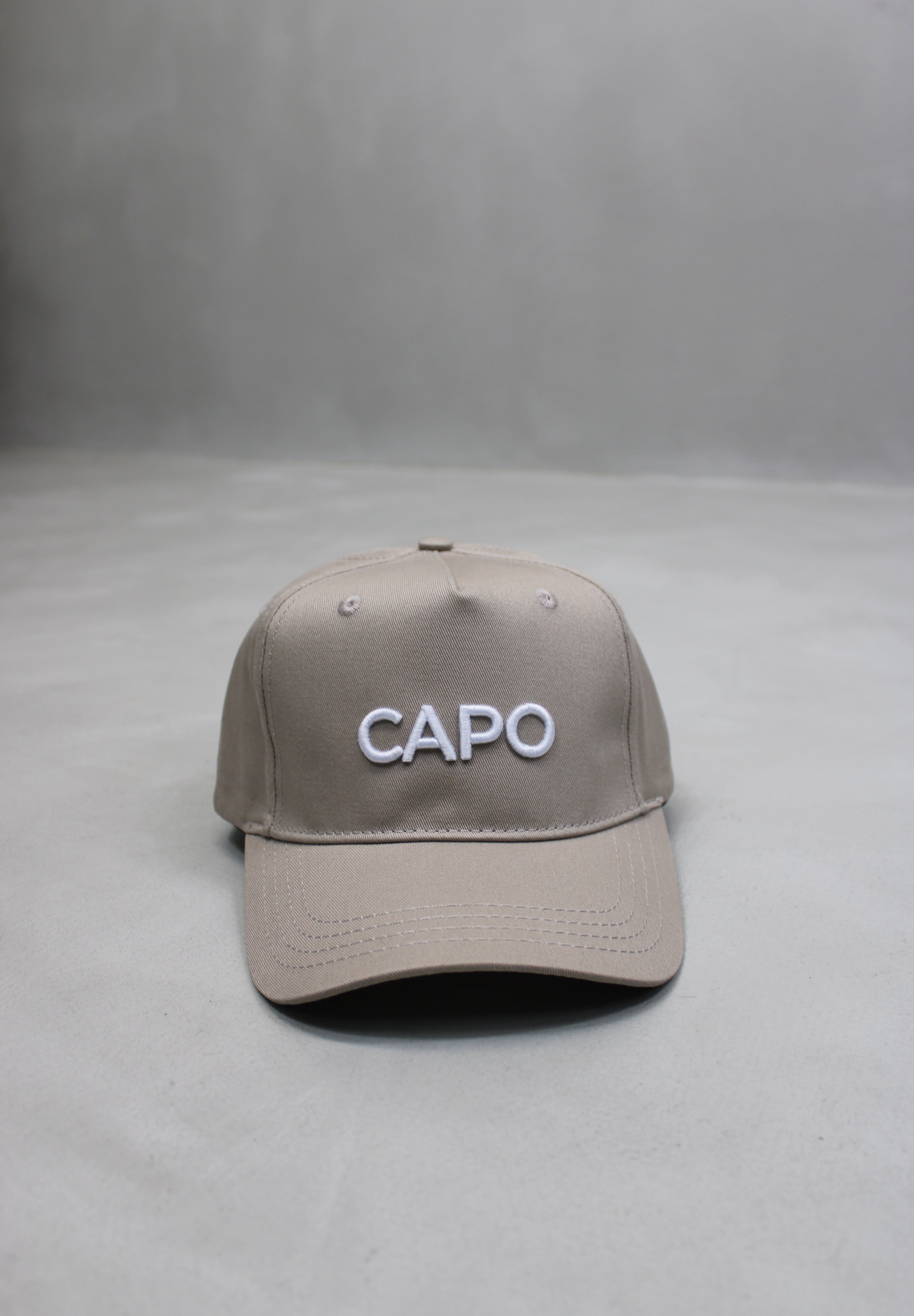 Capo Cotton Embroidered Cap - Sand