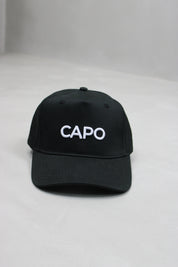 Capo Cotton Embroidered Cap - Black