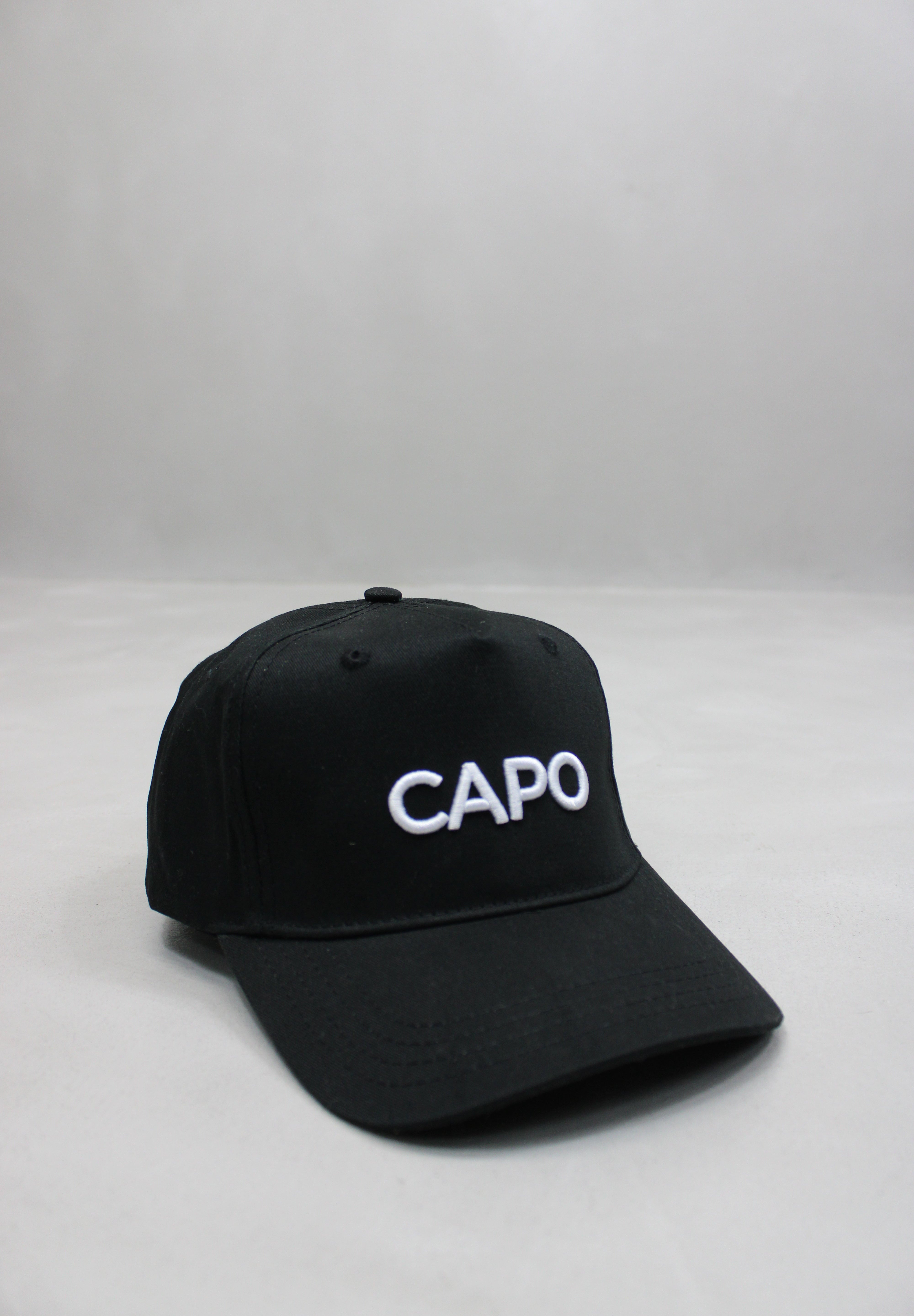 Capo Cotton Embroidered Cap - Black