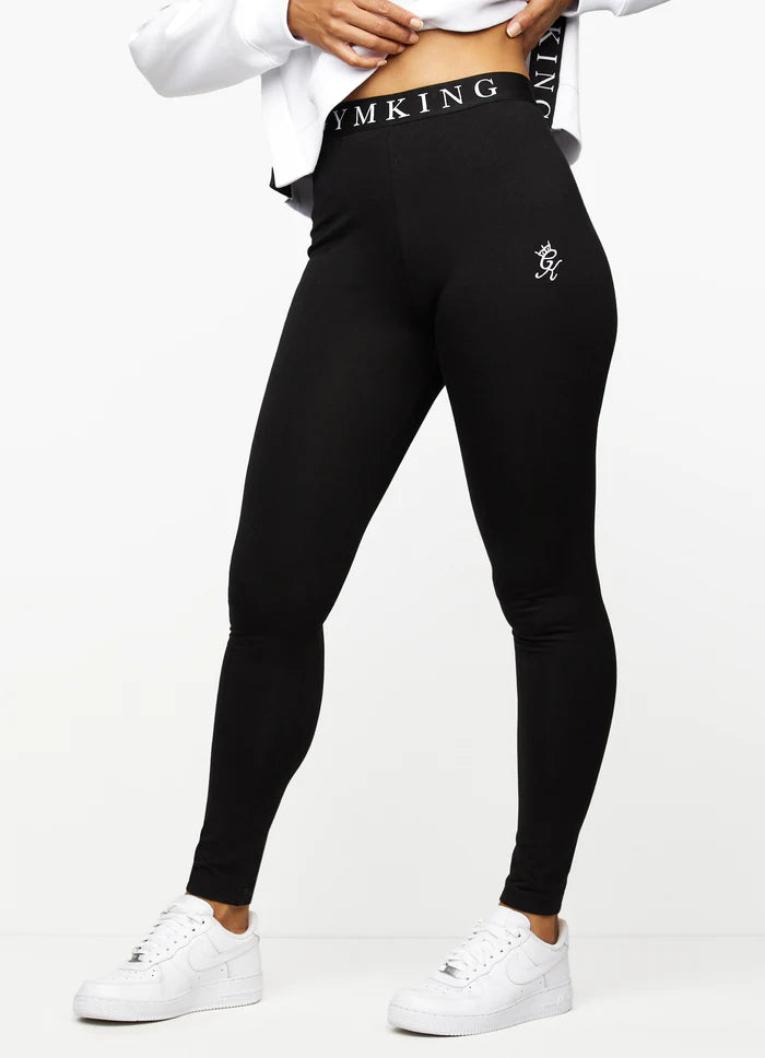 Gym King Linear Tape Legging - Black