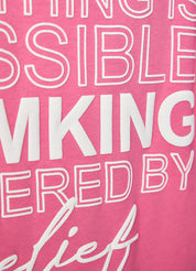 Gym King Malibu Oversized BF Tee - Paradise Pink