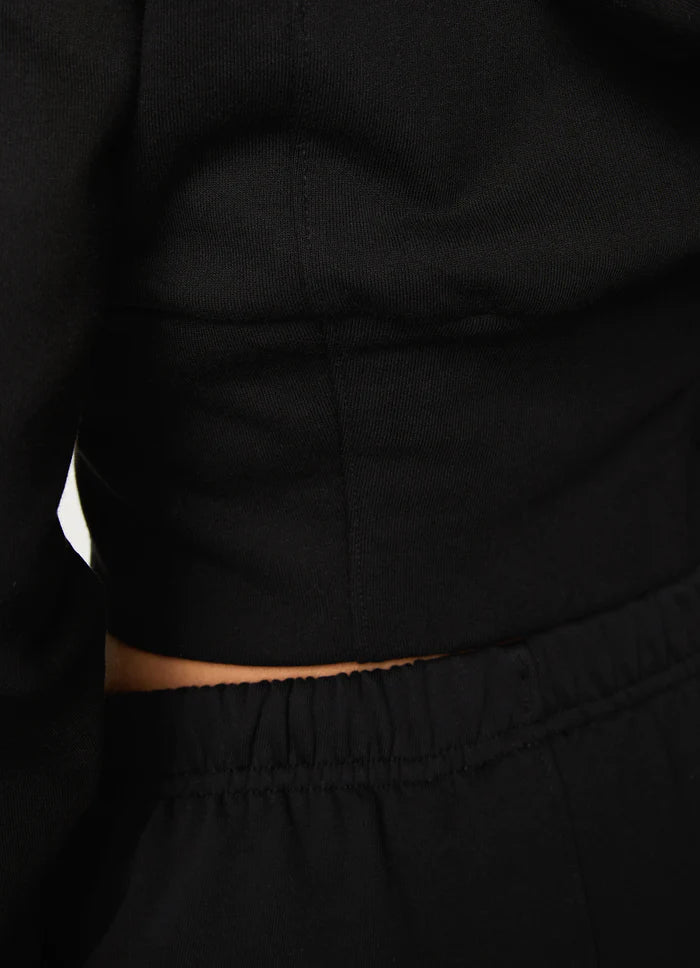 Gym King Malibu Corset Detail FZ Hood - Black