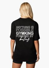 Gym King Malibu Oversized BF Tee - Black