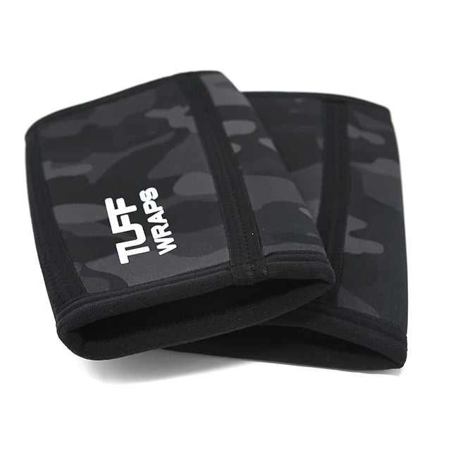 TUFF Power Series 7mm Elbow Sleeves (Black Camo)