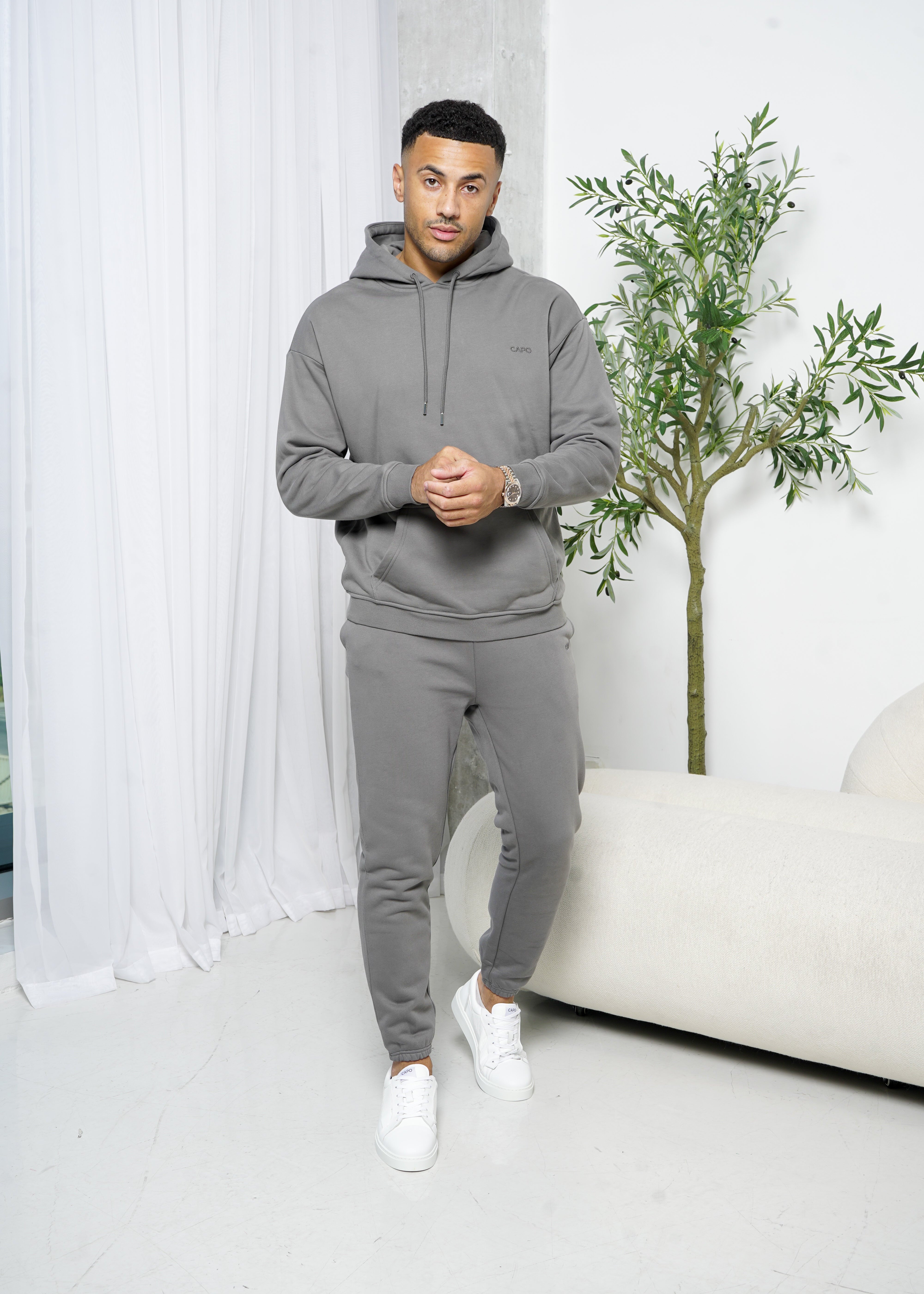 Capo Tracksuit Overhead Hoodie - Charcoal