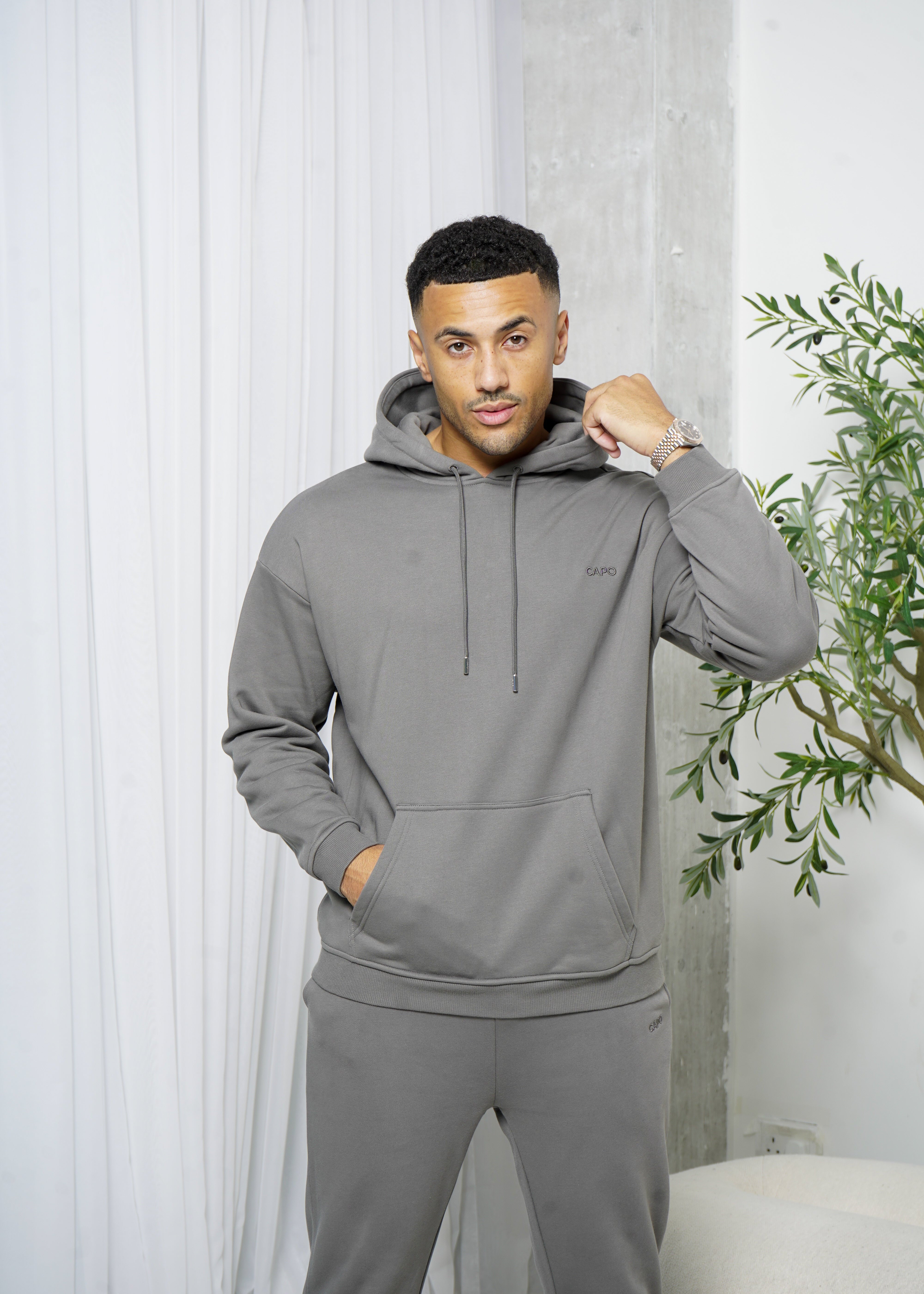 Capo Tracksuit Overhead Hoodie - Charcoal
