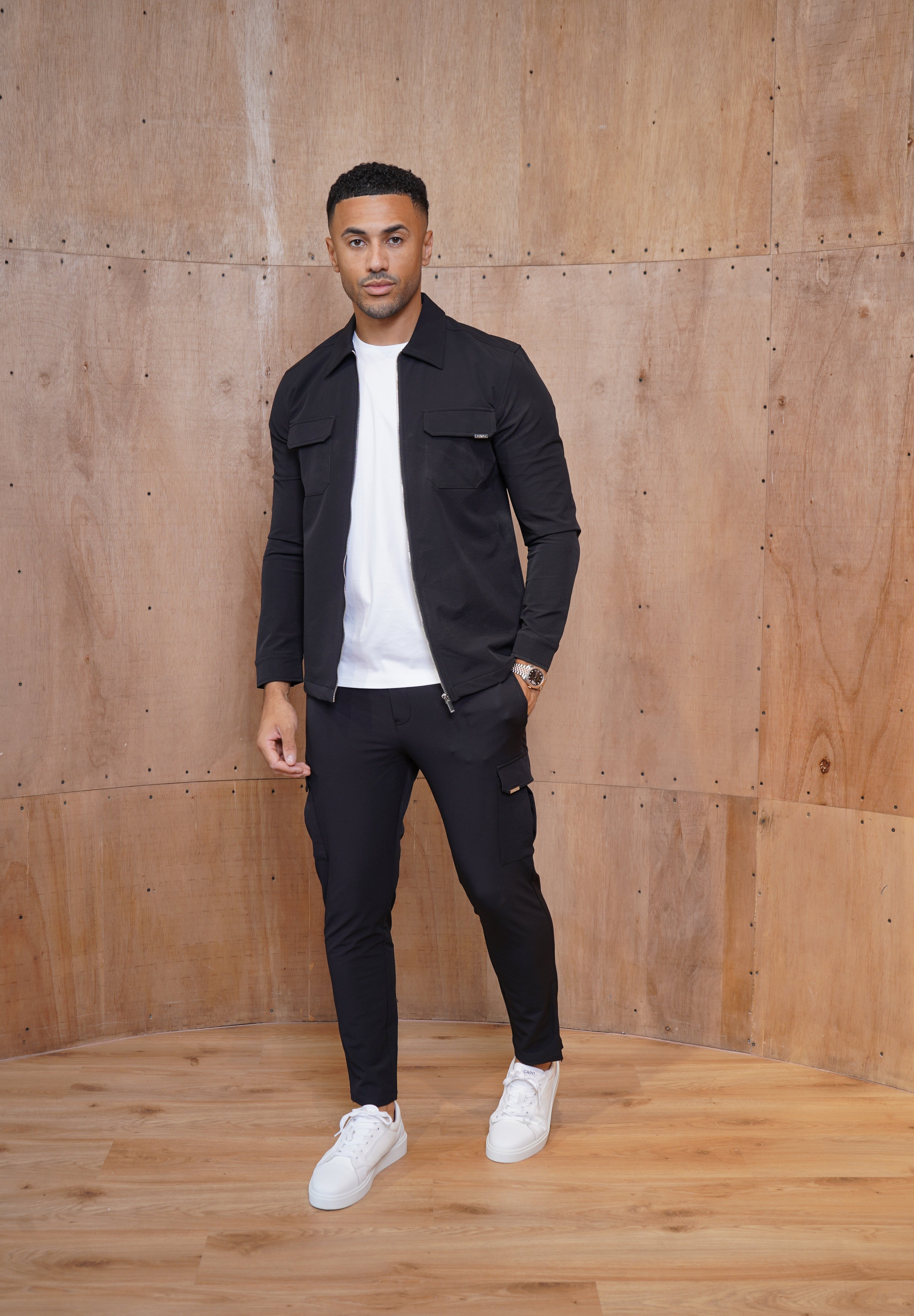 Capo Utility Regular Cargo Pants - Black