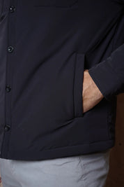 Capo Quilted Overshirt Jacket - Black