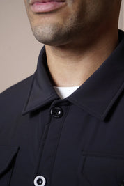 Capo Quilted Overshirt Jacket - Black