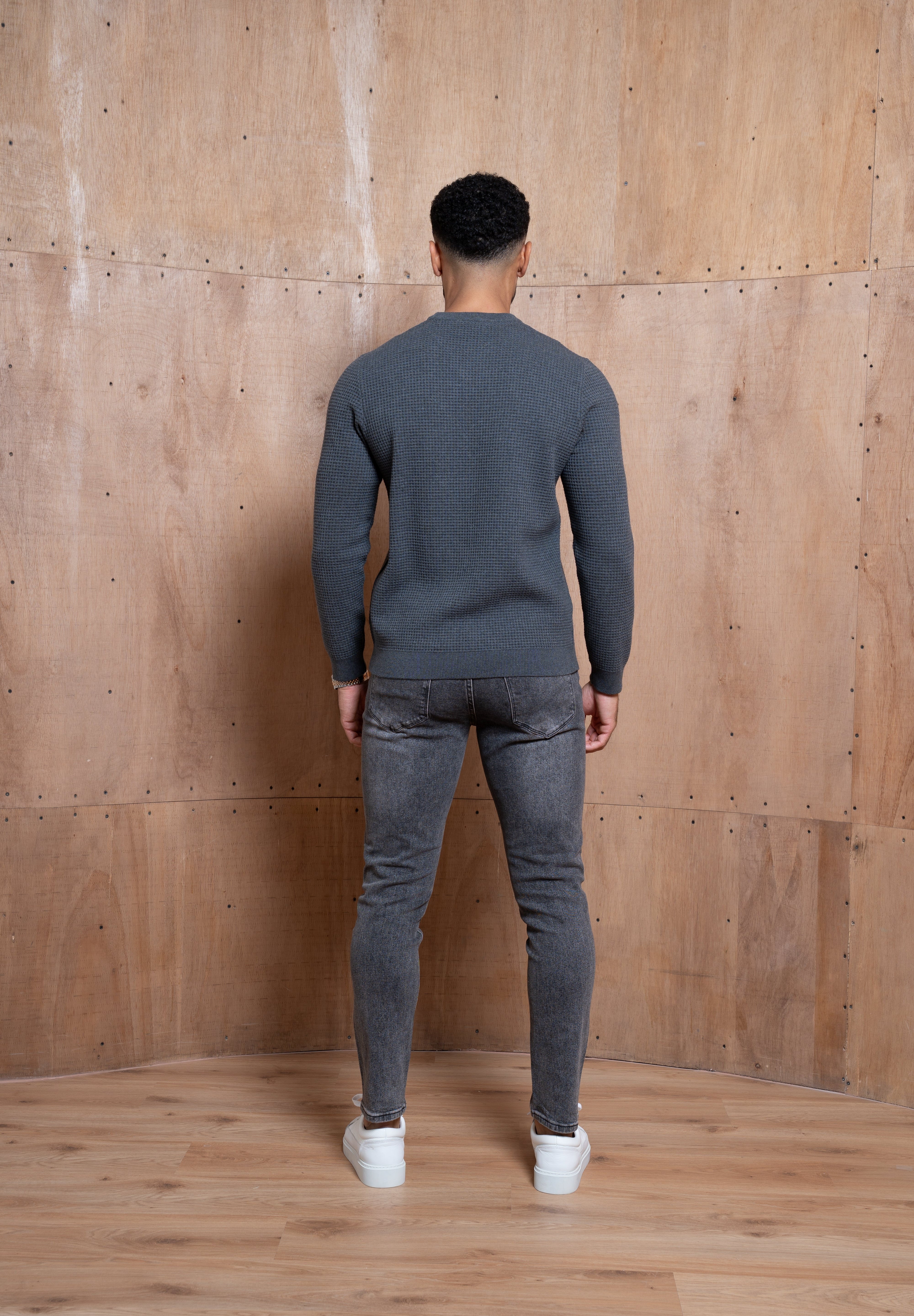 Capo CABLE Knit Jumper - Charcoal