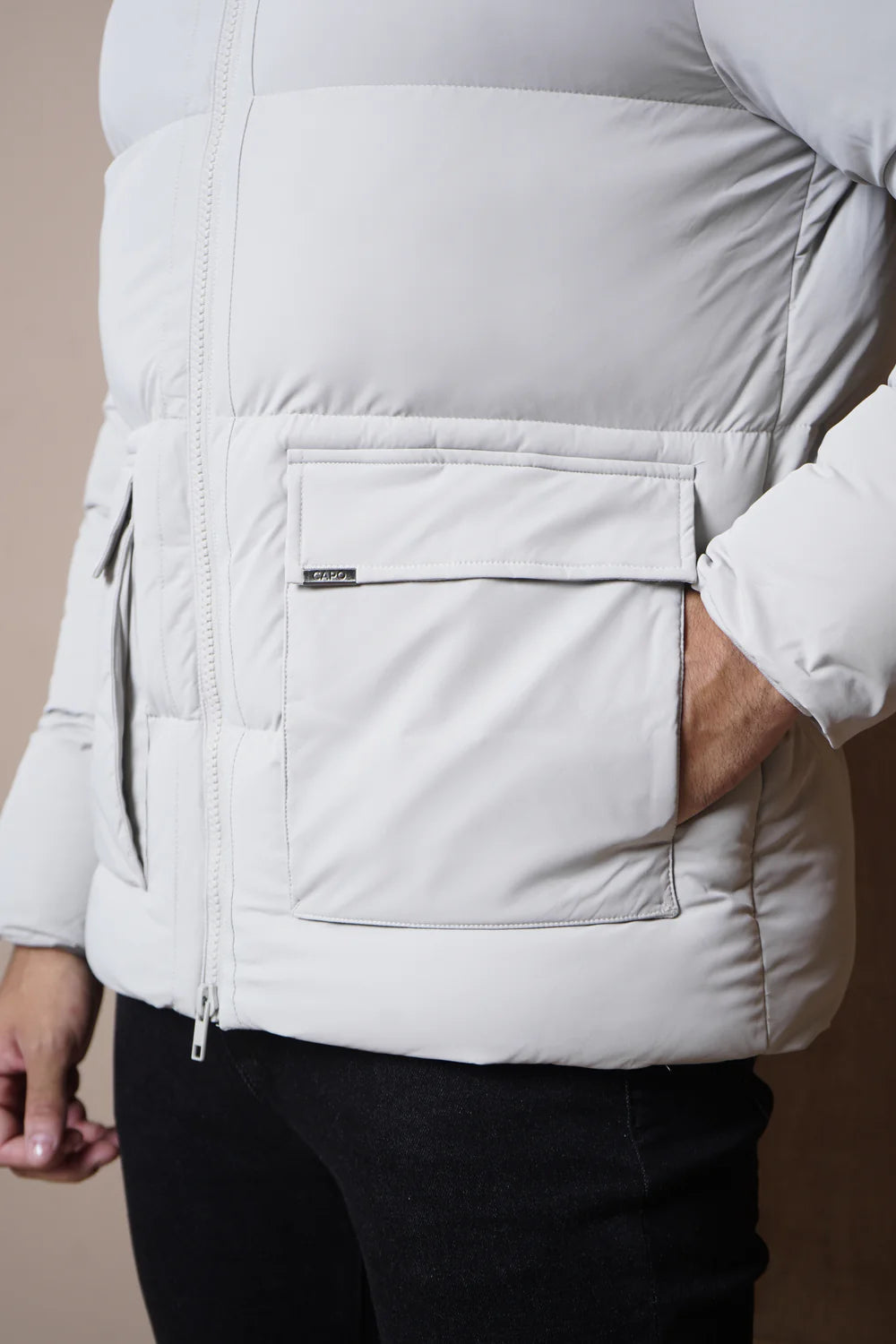 Capo Puffer Coat - Stone