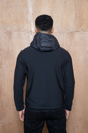 Capo Hybrid Padded Hooded Jacket - Black