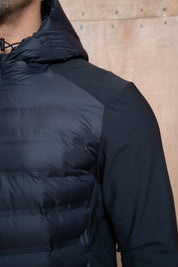 Capo Hybrid Padded Hooded Jacket - Black