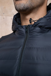 Capo Hybrid Padded Hooded Jacket - Black