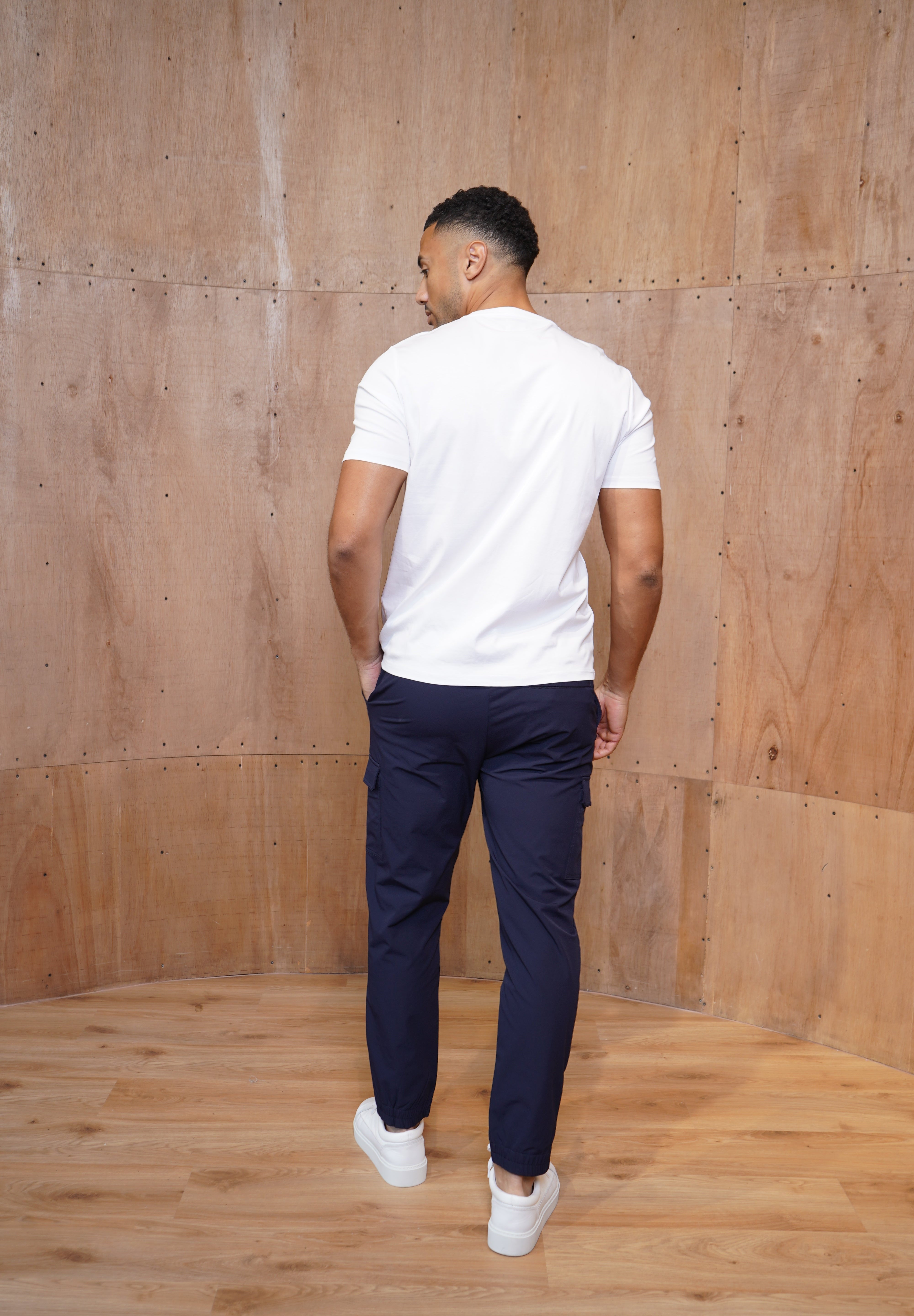 Capo Mercerised Stripe Colour Block T-Shirt - White