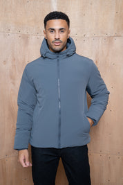 Capo Hooded Padded Jacket - Charcoal
