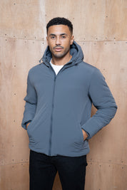 Capo Hooded Padded Jacket - Charcoal