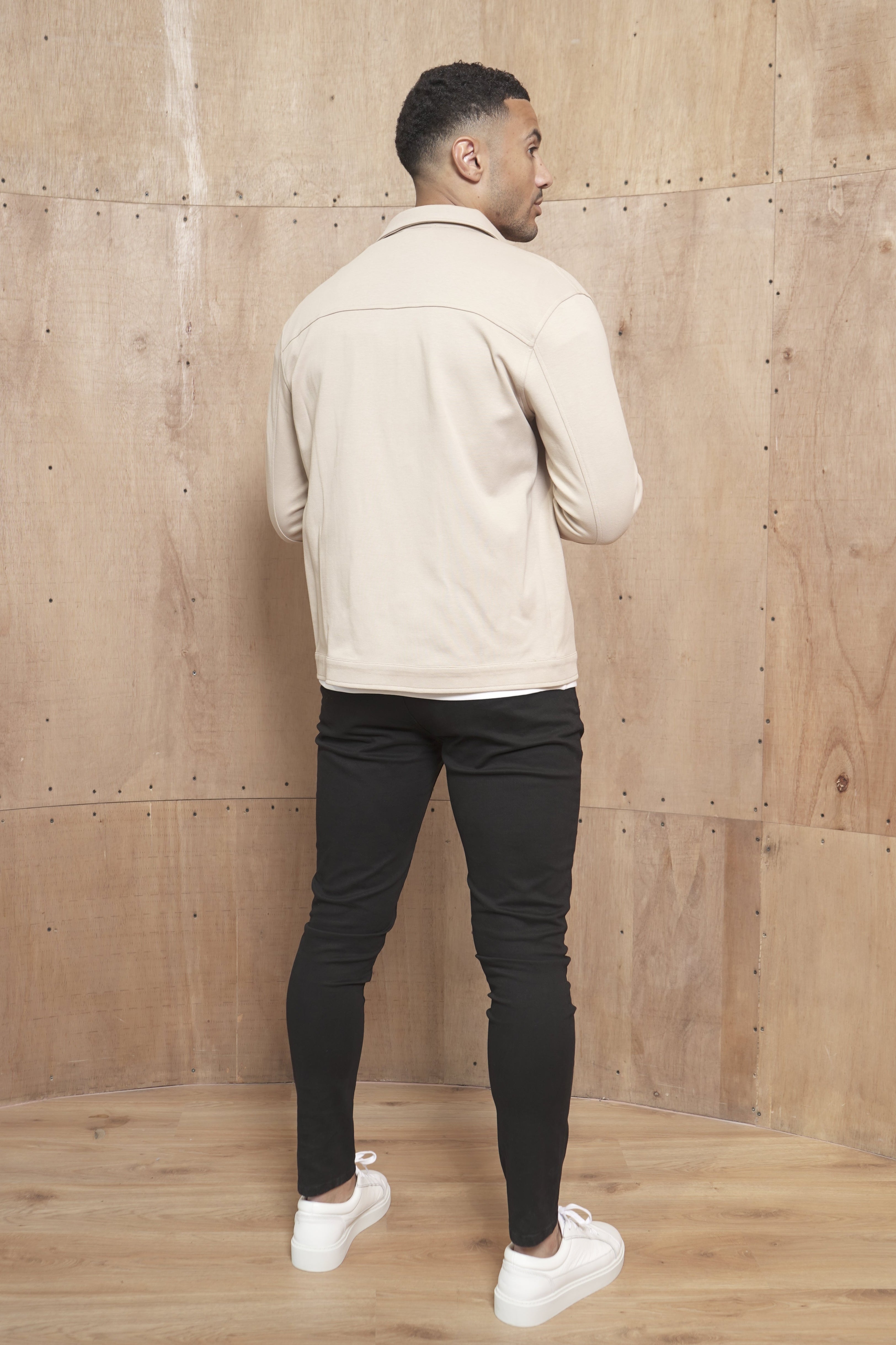Capo Smart Button Overshirt - Stone