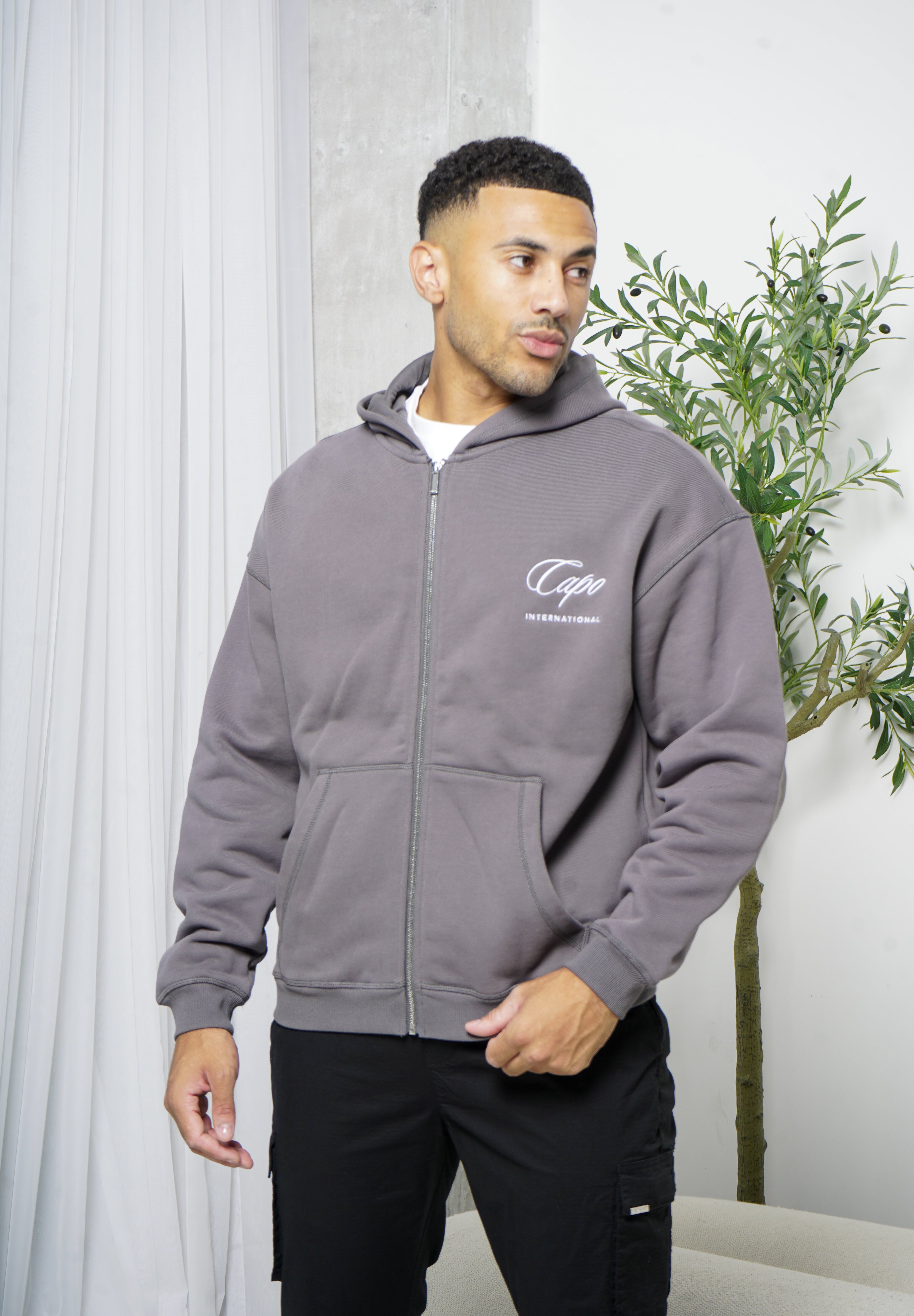Capo International Full Zip Hoodie - Charcoal