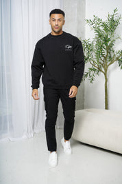 Capo Elasticated Cargo Trouser - Black