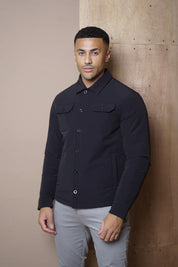 Capo Quilted Overshirt Jacket - Black