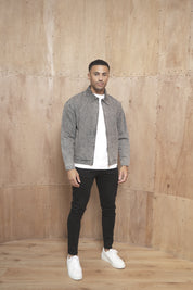Capo Washed Zip Denim Jacket - Washed Black