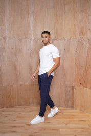 Capo Smart Cuffed Cargo Pants - Navy