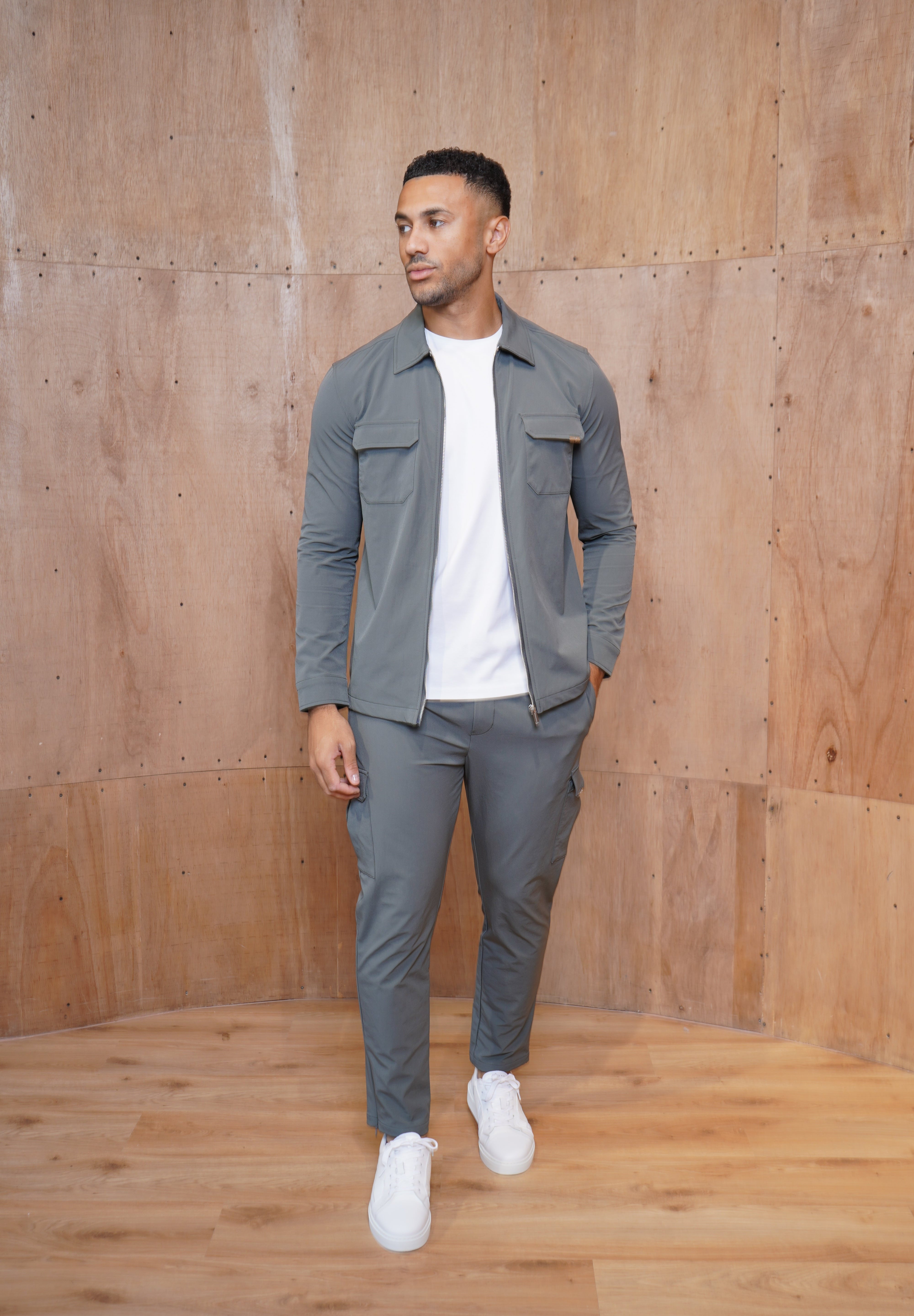 Capo Utility Regular Cargo Pants - Charcoal