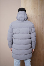 Capo Mid-Length Puffer Coat - Charcoal