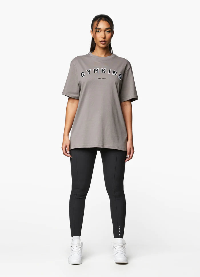 Gym King Shadow BF Tee - Taupe