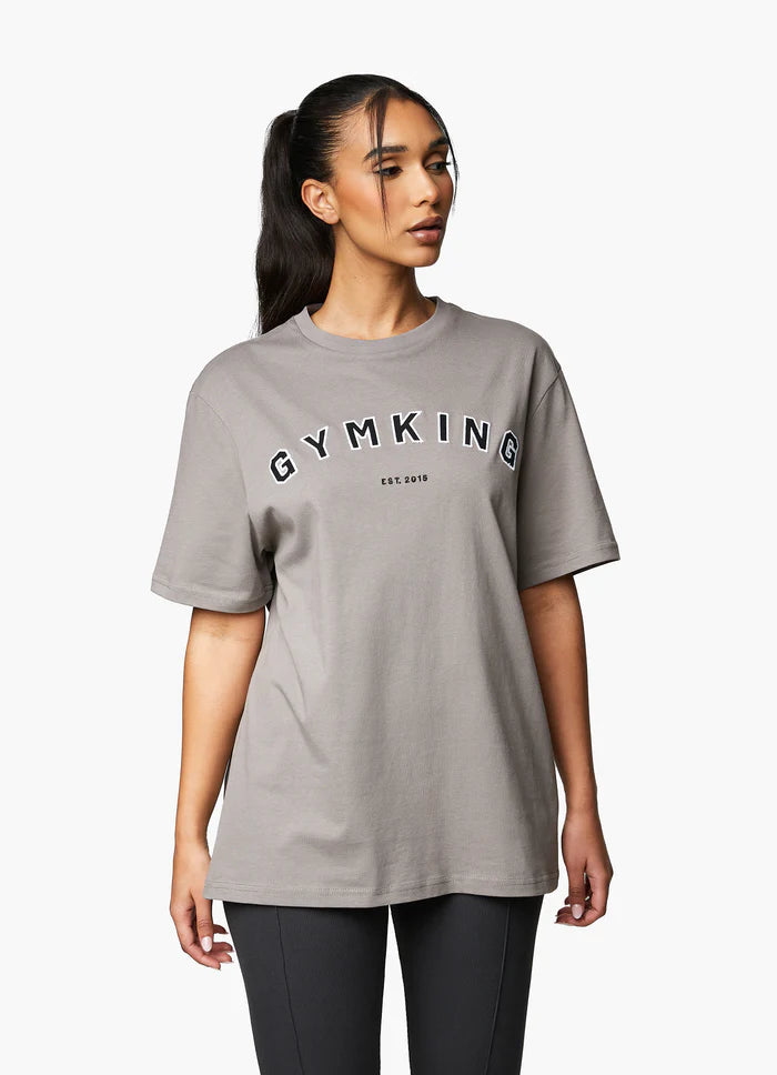 Gym King Shadow BF Tee - Taupe