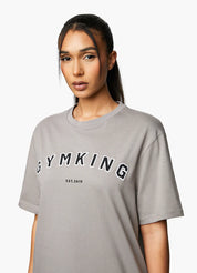 Gym King Shadow BF Tee - Taupe