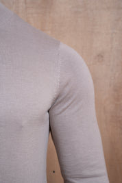 Capo Egyptian Cotton 1/4 Zip Top - Wheat