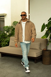 Sinners Attire - Borg Coach Jacket - Beige