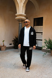 Sinners Attire - Emblem Knitted Hoodie - Black