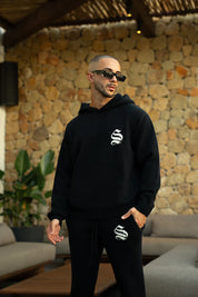 Sinners Attire - Palais Knitted Hoodie - Black