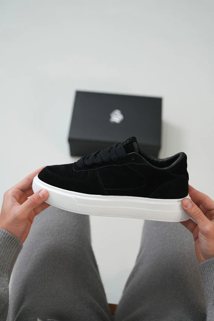 Sinners Attire - Court Suede Trainers - Black