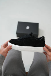 Sinners Attire - Court Suede Trainers - Black