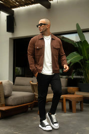 Sinners Attire - Mercer Overshirt - Chocolate