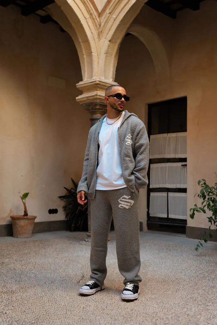 Sinners Attire - Palais Knitted Hoodie - Grey