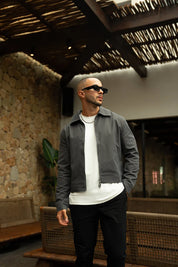 Sinners Attire - Harrington Jacket - Grey