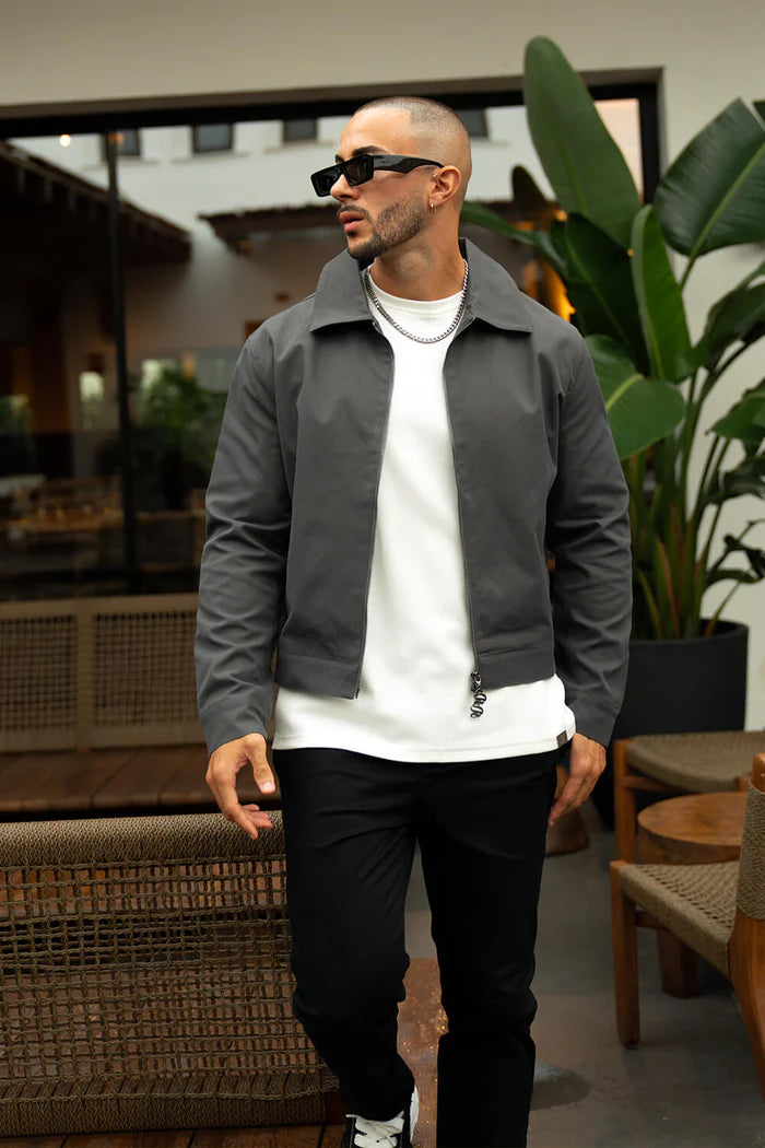 Sinners Attire - Harrington Jacket - Grey