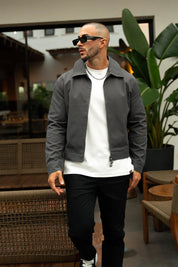 Sinners Attire - Harrington Jacket - Grey