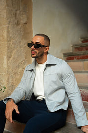 Sinners Attire - Palmero Suede Jacket - Grey