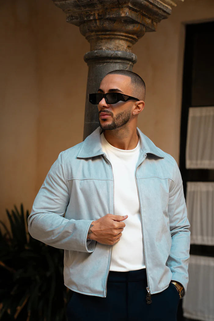 Sinners Attire - Palmero Suede Jacket - Grey