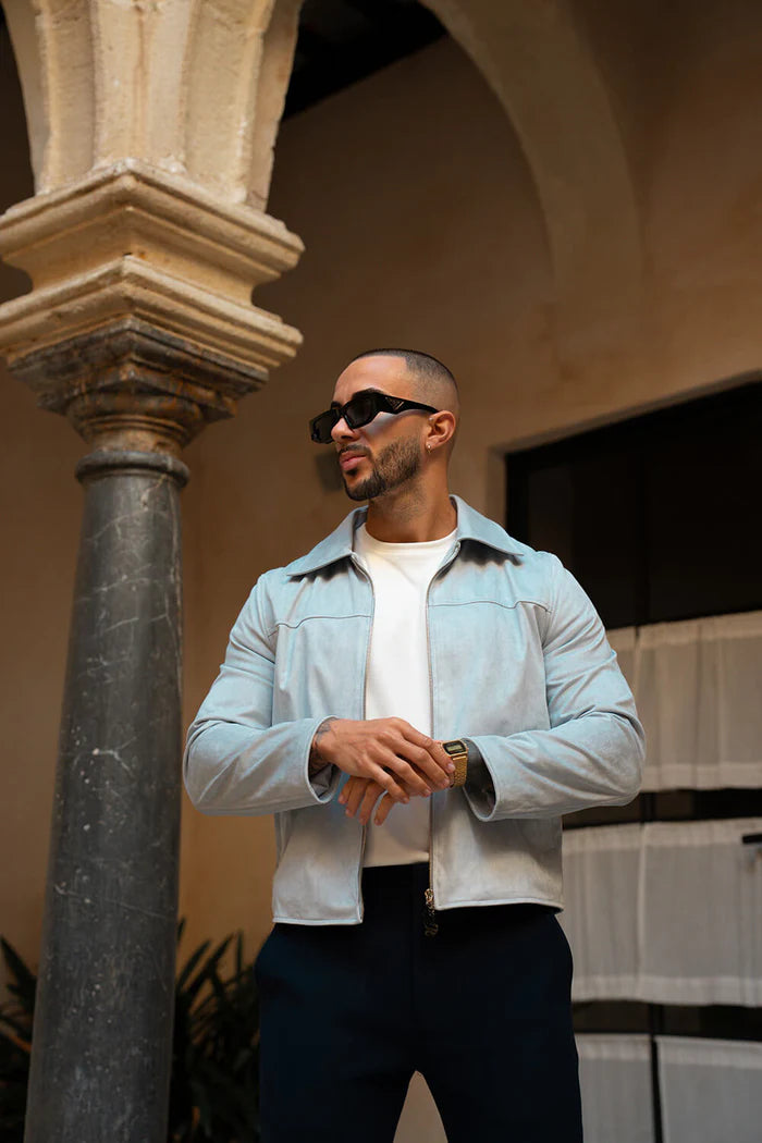 Sinners Attire - Palmero Suede Jacket - Grey