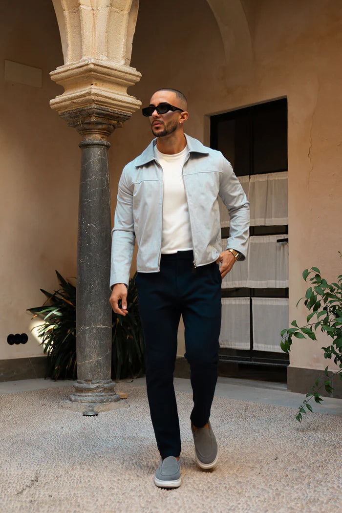 Sinners Attire - Palmero Suede Jacket - Grey