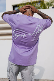 Script Core Tee - Lilac/White