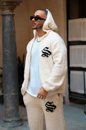 Sinners Attire - Emblem Knitted Hoodie - Off White