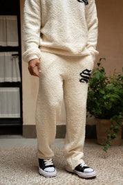 Sinners Attire - Emblem Knitted Joggers - Off White
